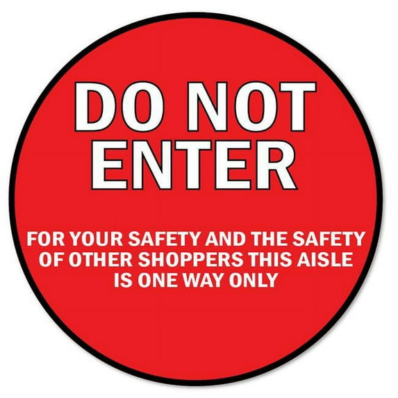 Coronavirus Do Not Enter Arrow Non-Slip Floor Graphic | Vinyl Decal | Protect Your Business, Work Place & Customers | Made in The USA