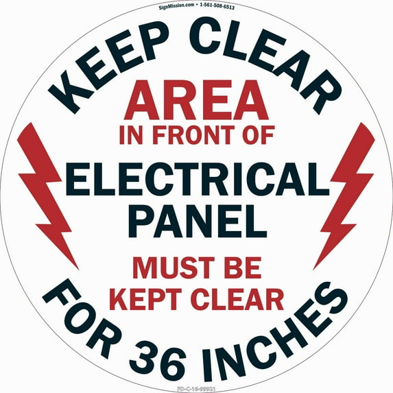 Keep Clear Non-Slip Floor Marker | 16" Circle Vinyl Decal | Protect Your Business, Work Place & Customers | Made in The USA