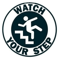 Watch Your Step Non-Slip Floor Marker | 6" X 18" Vinyl Decal | Protect Your Business, Work Place & Customers |  Made in The USA