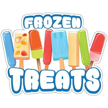 SignMission Frozen Treats 24 in. Decal Concession Stand Food Truck Sticker