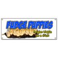 thumbnail image 1 of SignMission  Fudge Puppies Banner Sign - Puppy Belgian Waffle, 1 of 1
