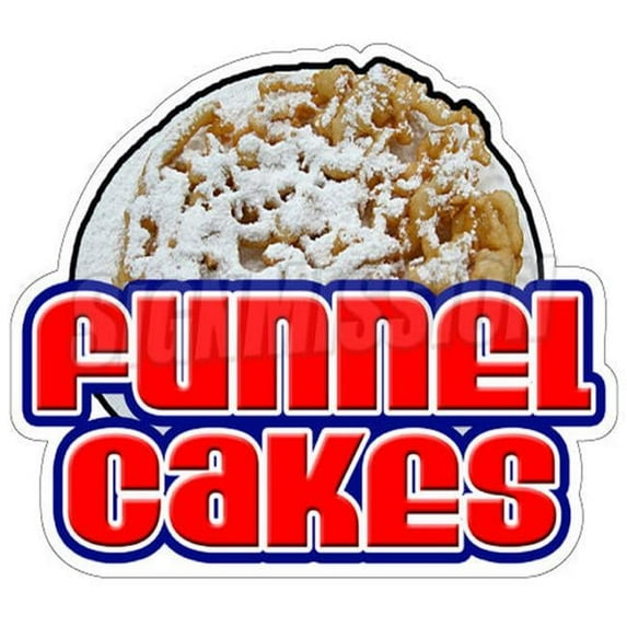 SignMission Funnel Cakes Concession Decal Sign - Cake Trailer Signs