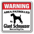 thumbnail image 1 of GIANT SCHNAUZER Security Sign Area Patrolled pet guard warning dog lover animal, 1 of 5