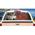 thumbnail image 1 of SignMission Gray Wolf Rear Window Graphic Tint Wolves View Thru Vinyl Truck Decal, 1 of 3