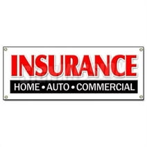 SignMission  Insurance Home Auto Commercial Banner Sign - Store Shop Auto Home