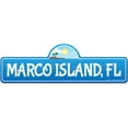 thumbnail image 1 of Marco Island FL Florida Beach Street Sign | Indoor/Outdoor | Surfer Ocean Lover Décor For Beach House Garages Living Rooms Bedroom | Signmission Personalized Gift, 1 of 5