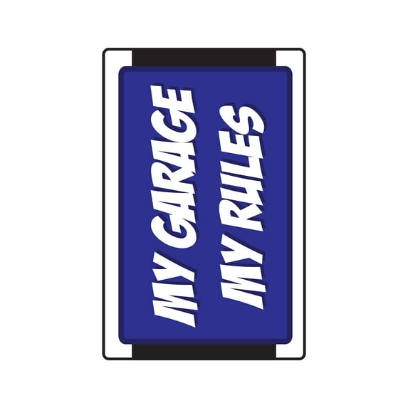 SignMission Z-A-My Garage My Rules My Garage My Rules Aluminum Sign for Man Cave Privacy