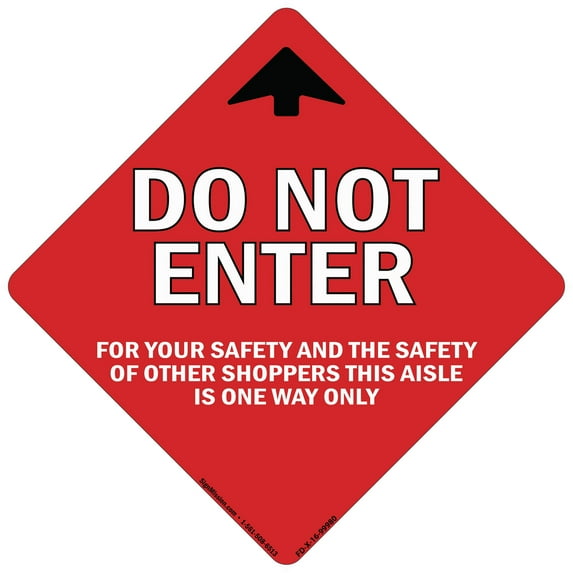 Coronavirus Do Not Enter Arrow Non-Slip Floor Graphic | 3 Pack of Vinyl Decal | Protect Your Business, Work Place & Customers | Made in The USA