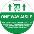 thumbnail image 1 of SignMission Non-Slip Floor Graphic Coronavirus Vinyl Decal - One Way Aisle for Your Saftety - Pack of 12, 1 of 3