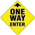 thumbnail image 1 of SignMission Non-Slip Floor Graphic Coronavirus Vinyl Decal - One Way Enter Arrow - Pack of 3, 1 of 1