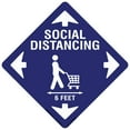thumbnail image 1 of Coronavirus Social Distancing Cart Non-Slip Floor Graphic | Vinyl Decal | Protect Your Business, Work Place & Customers |  Made in The USA, 1 of 3
