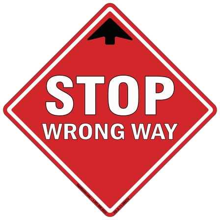 Coronavirus Stop Wrong Way Non-Slip Floor Graphic | 12 Pack of Vinyl Decal | Protect Your Business, Work Place & Customers |  Made in The USA