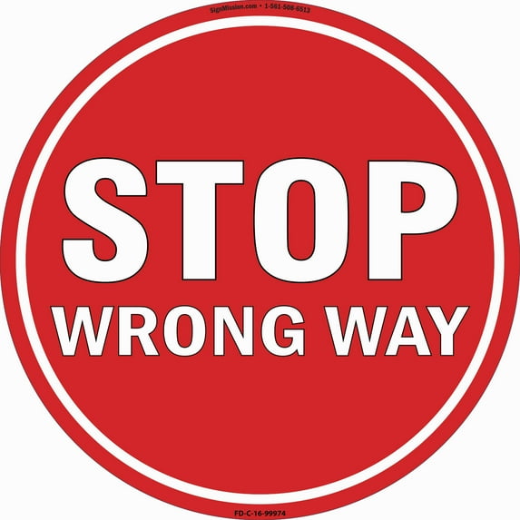 Coronavirus Stop Wrong Way Non-Slip Floor Graphic | Vinyl Decal | Protect Your Business, Work Place & Customers | Made in The USA
