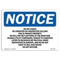 thumbnail image 1 of OSHA Notice Sign - Do Not Knock No Uninvited Or Unexpected |  Aluminum Sign | Protect Your Business, Work Site, Warehouse & Shop Area |  Made in the USA, 1 of 6
