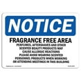 thumbnail image 1 of SignMission Notice Fragrance Free Area Perfumes, Aftershaves OSHA Decal Sign, 1 of 4