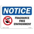 thumbnail image 1 of SignMission Notice Fragrance Free Environment with Symbol OSHA Decal Sign, 1 of 4