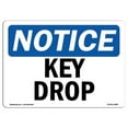 thumbnail image 1 of SignMission Notice Key Drop OSHA Decal Sign, 1 of 1