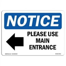 Please Use Other Door Left Arrow Sign - Walmart.com