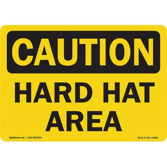 SignMission OS-CL-D-710-L-19980 OSHA Caution Sign - Hot Work Permit Required in This Area