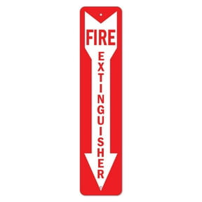 SignMission OS-CL-P-418-V-25560 Warning Fire Extinguisher Arrow OSHA Plastic Sign