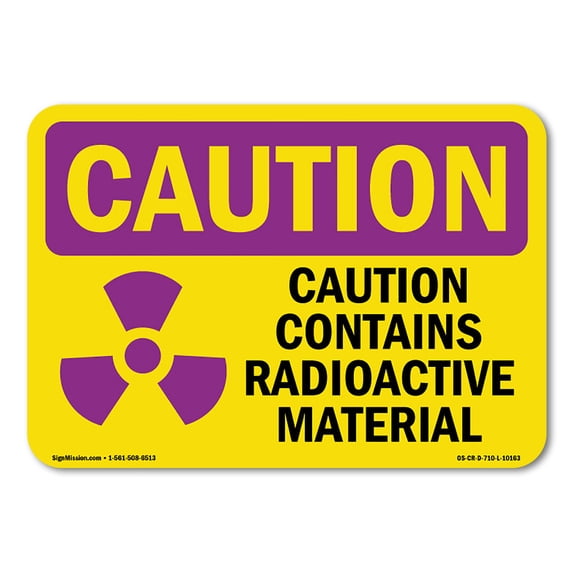 SignMission OS-CR-A-1824-V-10281 18 x 24 in. OSHA Caution Radiation Sign - X-Ray Equipment with Symbol