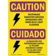thumbnail image 1 of SignMission OS-CR-D-35-L-10175 OSHA Caution Radiation Sign - Microwave Radiation Bilingual, 1 of 5