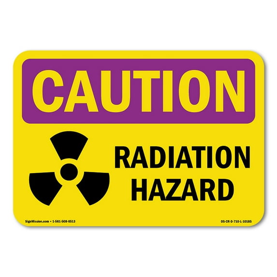 OSHA CAUTION RADIATION Sign - Radiation Hazard | Decal | Protect Your Business, Construction Site, Warehouse & Shop Area | Made in the USA