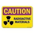 thumbnail image 1 of SignMission OS-CR-D-710-L-10188 Caution Radiation Radioactive Materials OSHA Decal Sign, 1 of 5