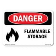 thumbnail image 1 of SignMission OS-DS-A-1218-L-2015 12 x 18 in. OSHA Danger Sign - Flammable Storage, 1 of 6