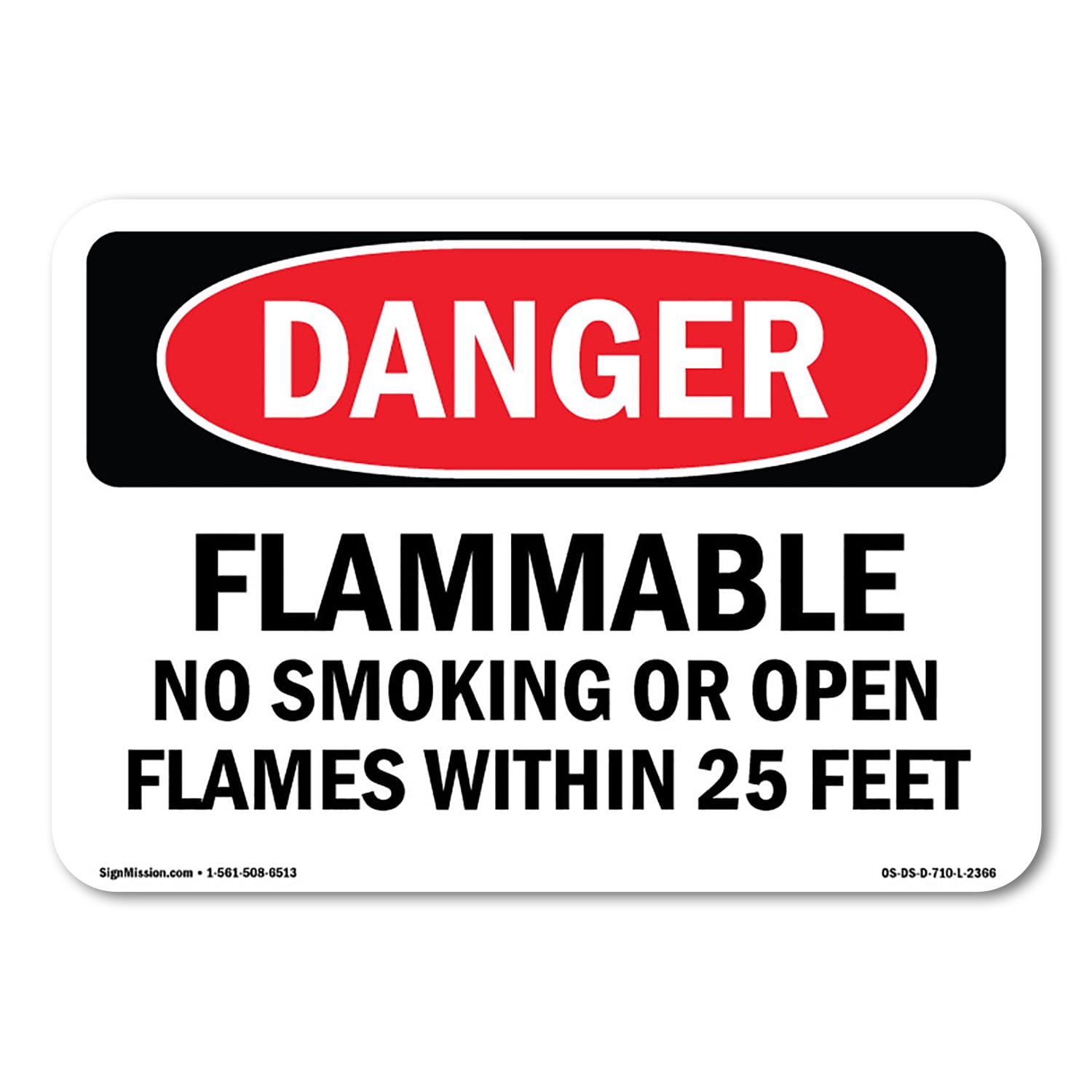 SignMission OS-DS-A-1218-L-2366 12 x 18 in. OSHA Danger Sign ...