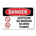 thumbnail image 1 of SignMission OS-DS-A-1824-L-1016 18 x 24 in. OSHA Danger Sign - Acetylene No Smoking No Open Flames, 1 of 6