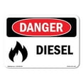 thumbnail image 1 of OSHA Danger Sign - Diesel |  Aluminum Sign | Protect Your Business, Construction Site, Warehouse & Shop Area |  Made in The USA, 1 of 6