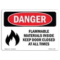 thumbnail image 1 of SignMission OS-DS-A-1824-L-1252 18 x 24 in. OSHA Danger Sign - Flammable Materials Door Closed All Times, 1 of 6