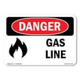 thumbnail image 1 of SignMission OS-DS-A-1824-L-1272 18 x 24 in. OSHA Danger Sign - Gas Line, 1 of 6