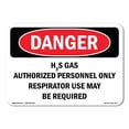 thumbnail image 1 of SignMission OS-DS-A-1824-L-1277 18 x 24 in. OSHA Danger Sign - H2S Gas Authorized Personnel Only, 1 of 6