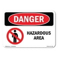 thumbnail image 1 of OSHA Danger Sign - Hazardous Area |  Aluminum Sign | Protect Your Business, Construction Site, Warehouse & Shop Area |  Made in The USA, 1 of 6