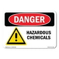 thumbnail image 1 of SignMission OS-DS-A-1824-L-1308 18 x 24 in. OSHA Danger Sign - Hazardous Chemicals, 1 of 6