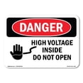 thumbnail image 1 of SignMission OS-DS-A-1824-L-1333 18 x 24 in. OSHA Danger Sign - High Voltage Inside Do Not Open, 1 of 6