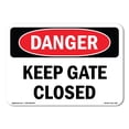 thumbnail image 1 of SignMission OS-DS-A-1824-L-1387 18 x 24 in. OSHA Danger Sign - Keep Gate Closed, 1 of 6