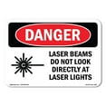 thumbnail image 1 of SignMission OS-DS-A-1824-L-1406 18 x 24 in. OSHA Danger Sign - Laser Beams Look Directly Lights, 1 of 6