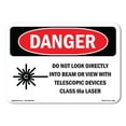 thumbnail image 1 of SignMission OS-DS-A-1824-L-1408 18 x 24 in. OSHA Danger Sign - Do Not Look Directly Into Class IIIb Laser, 1 of 6