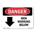 thumbnail image 1 of OSHA Danger Sign - Men Working Below |  Aluminum Sign | Protect Your Business, Construction Site, Warehouse & Shop Area |  Made in The USA, 1 of 6