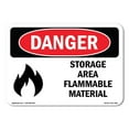 thumbnail image 1 of SignMission OS-DS-A-1824-L-1583 18 x 24 in. OSHA Danger Sign - Storage Area Flammable Material, 1 of 6