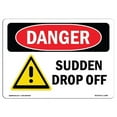 thumbnail image 1 of SignMission OS-DS-A-1824-L-1584 18 x 24 in. OSHA Danger Sign - Sudden Drop Off, 1 of 6