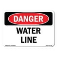 thumbnail image 1 of SignMission OS-DS-A-1824-L-1606 18 x 24 in. OSHA Danger Sign - Water Line, 1 of 6