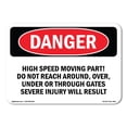 thumbnail image 1 of SignMission OS-DS-A-1824-L-1664 18 x 24 in. OSHA Danger Sign - High Speed Moving Part, 1 of 6