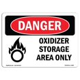 thumbnail image 1 of SignMission OS-DS-A-1824-L-1683 18 x 24 in. OSHA Danger Sign - Oxidizer Storage Area Only, 1 of 6