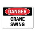 thumbnail image 1 of SignMission OS-DS-A-1824-L-1757 18 x 24 in. OSHA Danger Sign - Crane Swing, 1 of 6