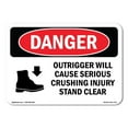 thumbnail image 1 of OSHA Danger Sign - Outrigger Cause Crushing Injury |  Aluminum Sign | Protect Your Business, Construction Site, Warehouse & Shop Area |  Made in The USA, 1 of 6
