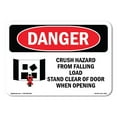 thumbnail image 1 of SignMission OS-DS-A-1824-L-1819 18 x 24 in. OSHA Danger Sign - Crush Hazard From Falling Load, 1 of 6